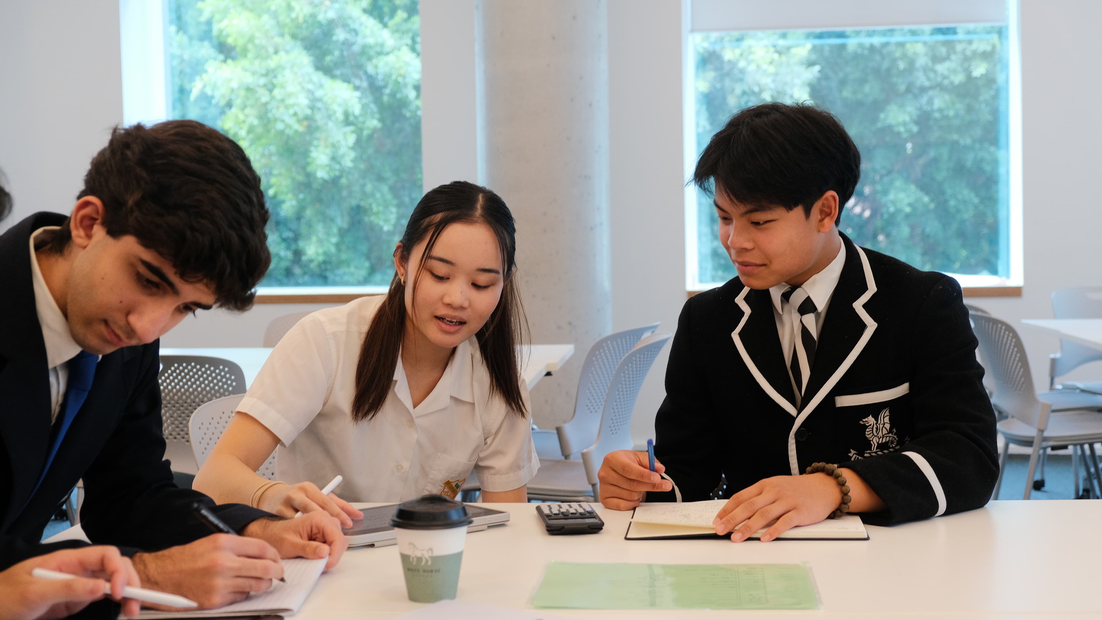 Students studying